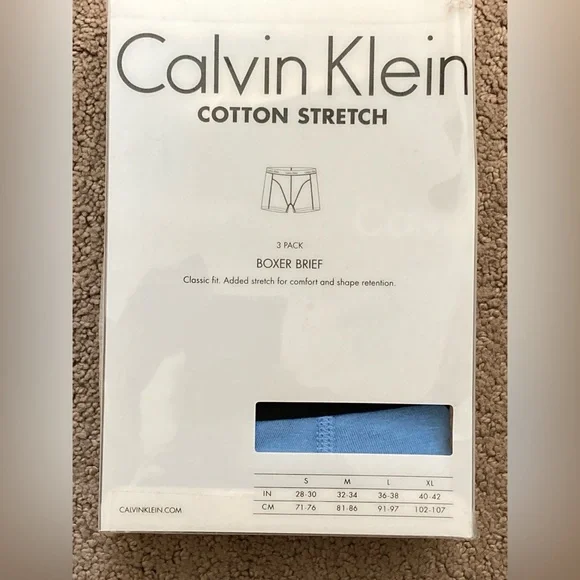 NIP Calvin Klein Cotton Stretch Boxer Briefs, 3 Pair - Picture 2 of 2